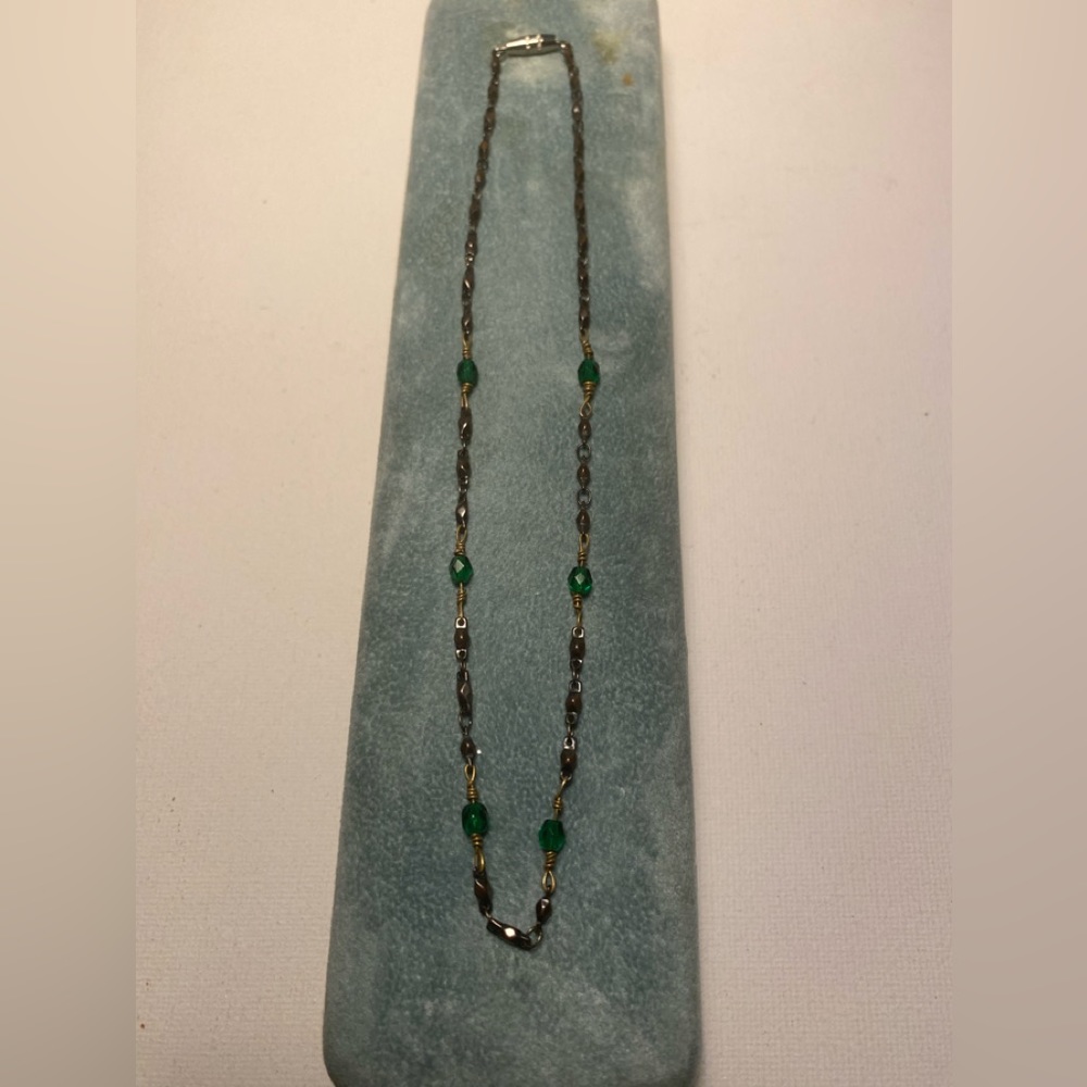 💛 Beautiful Vintage handmade antique style golden brass necklace. - Picture 2 of 4